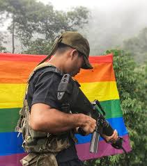 NPA strijder voor een LHBT regenboog vlag