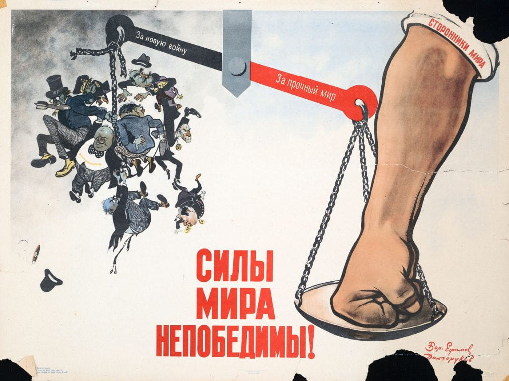 Sovjet propaganda poster over economische gelijkheid